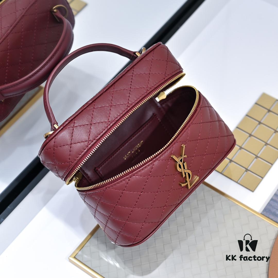 6930c7fa6e68136f4d9afd8e Upgraded Original Version Shipment Black / Gold Buckle Lamb Skin YSL 2024 New Rose Same Style Mini Gaby