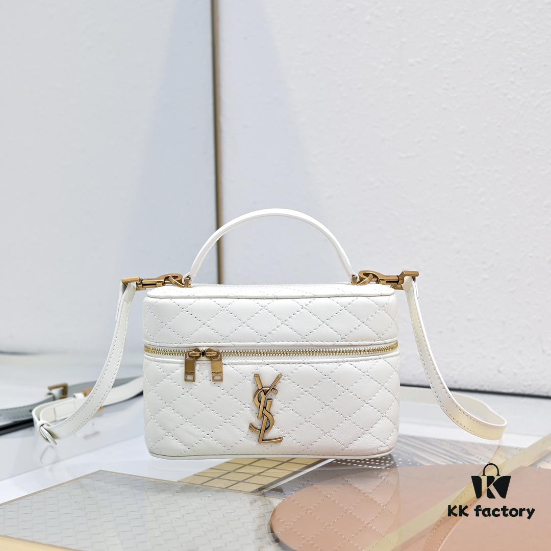 6930c7fb6e68136f4d9afd90 Upgraded Original Version Shipment Black/Gold Buckle Lamb Leather YSL 2024 New Rose Matching Mini Gaby