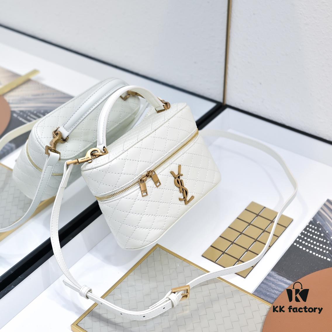 6930c7fd6e68136f4d9afd92 Upgraded Original Version Shipment Black/Gold Buckle Lamb Leather YSL 2024 New Rose Matching Mini Gaby