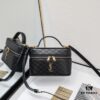 6930c8006e68136f4d9afd98 Upgraded Original Version Shipment Black / Gold Buckle Lamb Skin YSL 2024 New Rose Same Style Mini Gaby