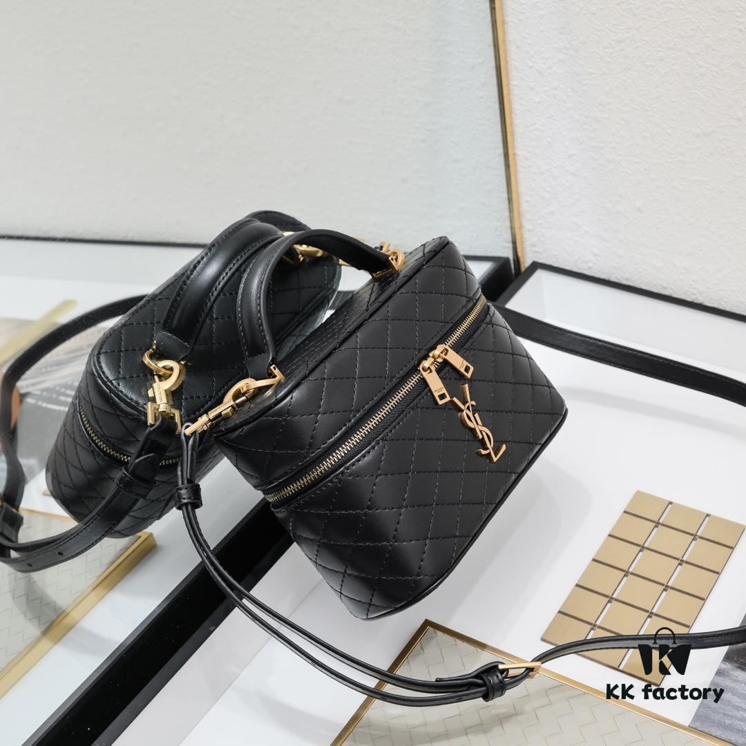 6930c8006e68136f4d9afd99 Upgraded Original Version Shipment Black / Gold Buckle Lamb Skin YSL 2024 New Rose Same Style Mini Gaby