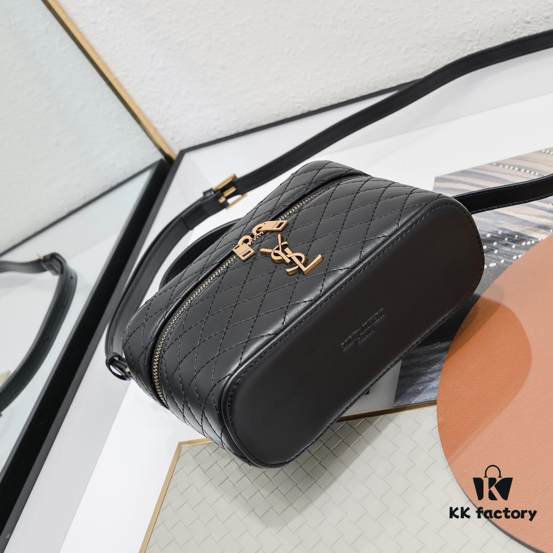 6930c8016e68136f4d9afd9b Upgraded Original Version Shipment Black / Gold Buckle Lamb Skin YSL 2024 New Rose Same Style Mini Gaby