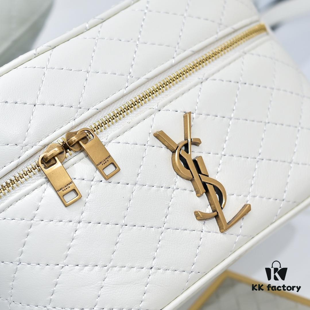 6930c8026e68136f4d9afd9c Upgraded Original Version Shipment Black/Gold Buckle Lamb Leather YSL 2024 New Rose Matching Mini Gaby