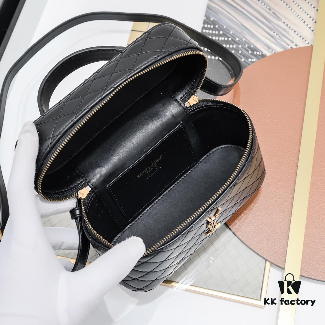 6930c8046e68136f4d9afd9e Upgraded Original Version Shipment Black / Gold Buckle Lamb Skin YSL 2024 New Rose Same Style Mini Gaby