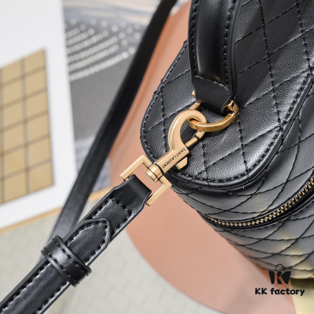 6930c8046e68136f4d9afda0 Upgraded Original Version Shipment Black / Gold Buckle Lamb Skin YSL 2024 New Rose Same Style Mini Gaby