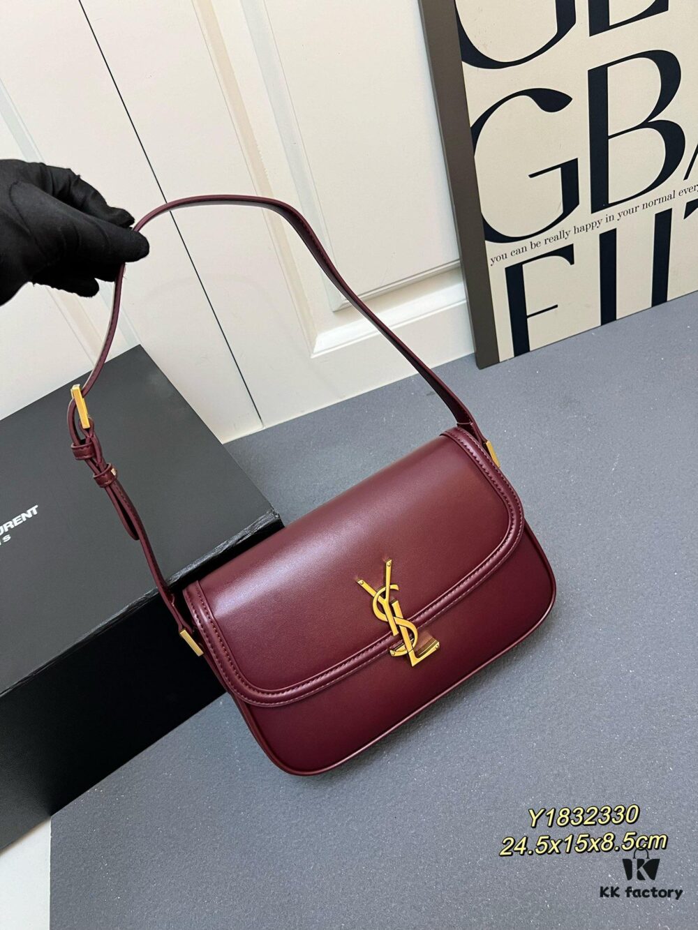 YSL Cassandre LE CASSANDRE Box Leather Shoulder Bag – Latest Rose-Favorite 'Tofu Bag' Arrival, Upgraded Version