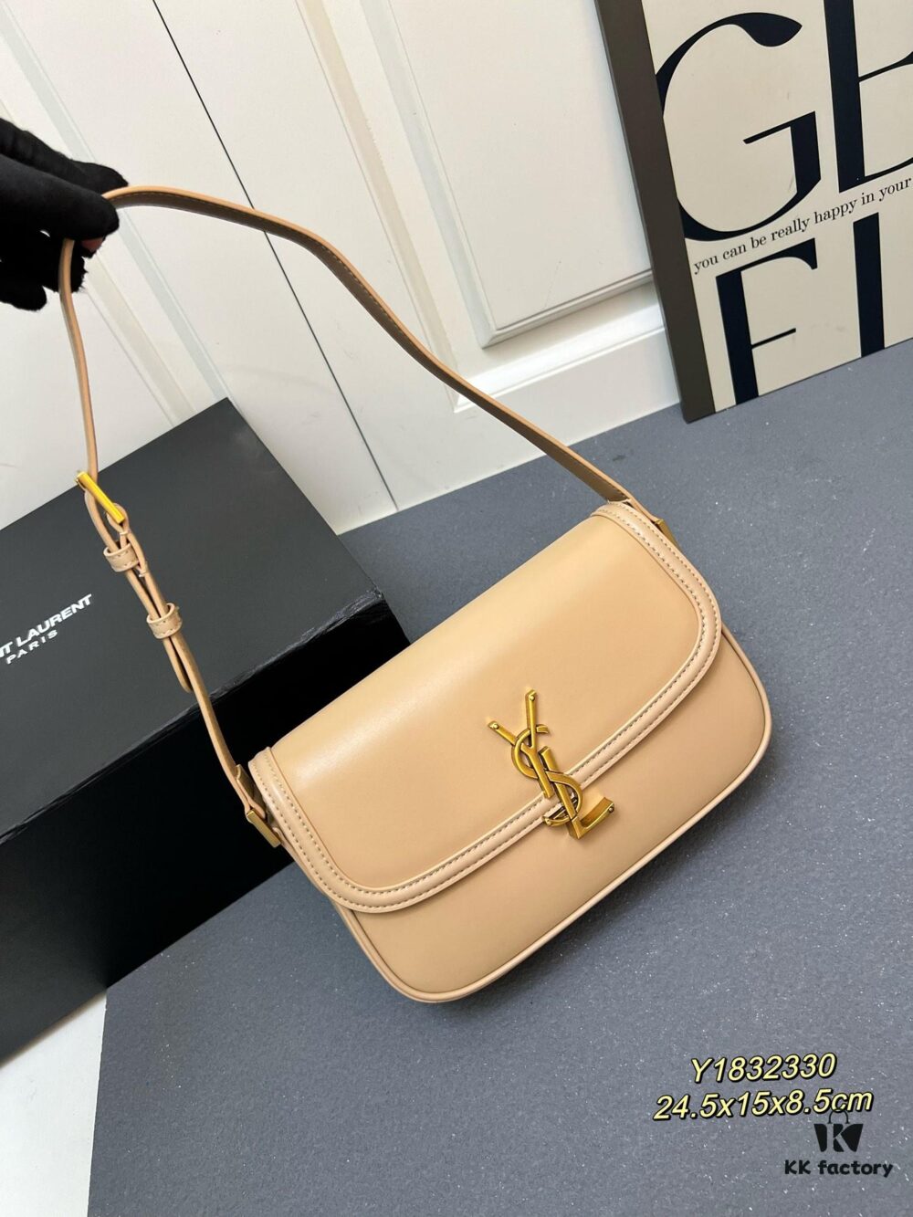 6930c81e6e68136f4d9afdca Latest Arrival: Upgraded YSL Cassandre Box Leather Bag – The Iconic 'Tofu Bag' Loved by Rose