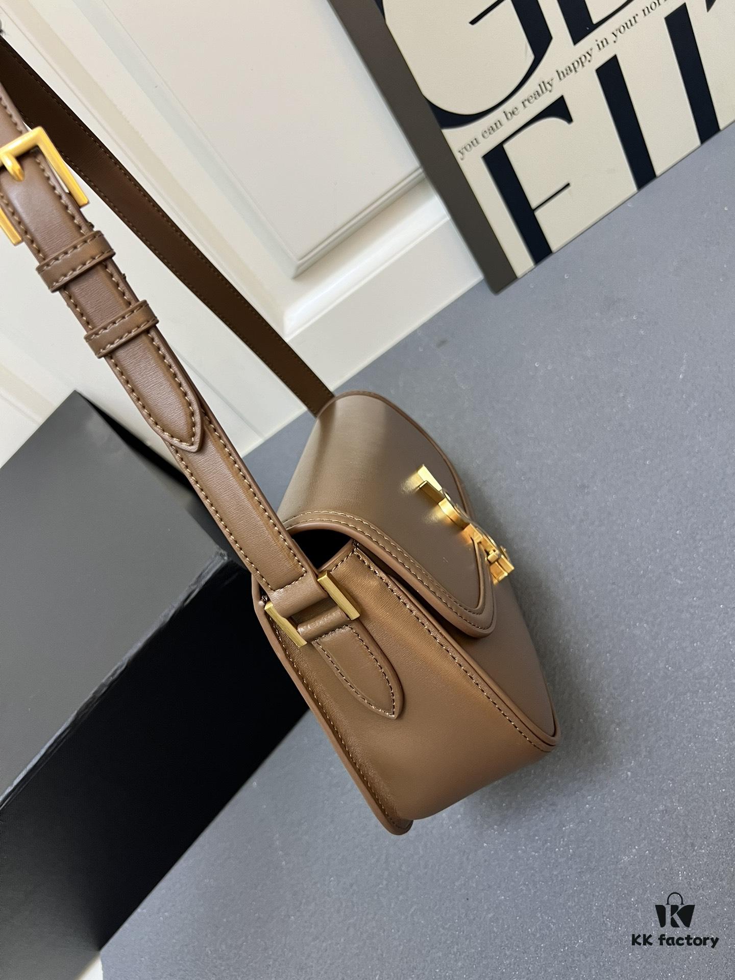 Latest Arrival: Upgraded YSL Cassandre Box Leather Shoulder Bag – The Iconic 'Tofu Bag' Loved by Rose
