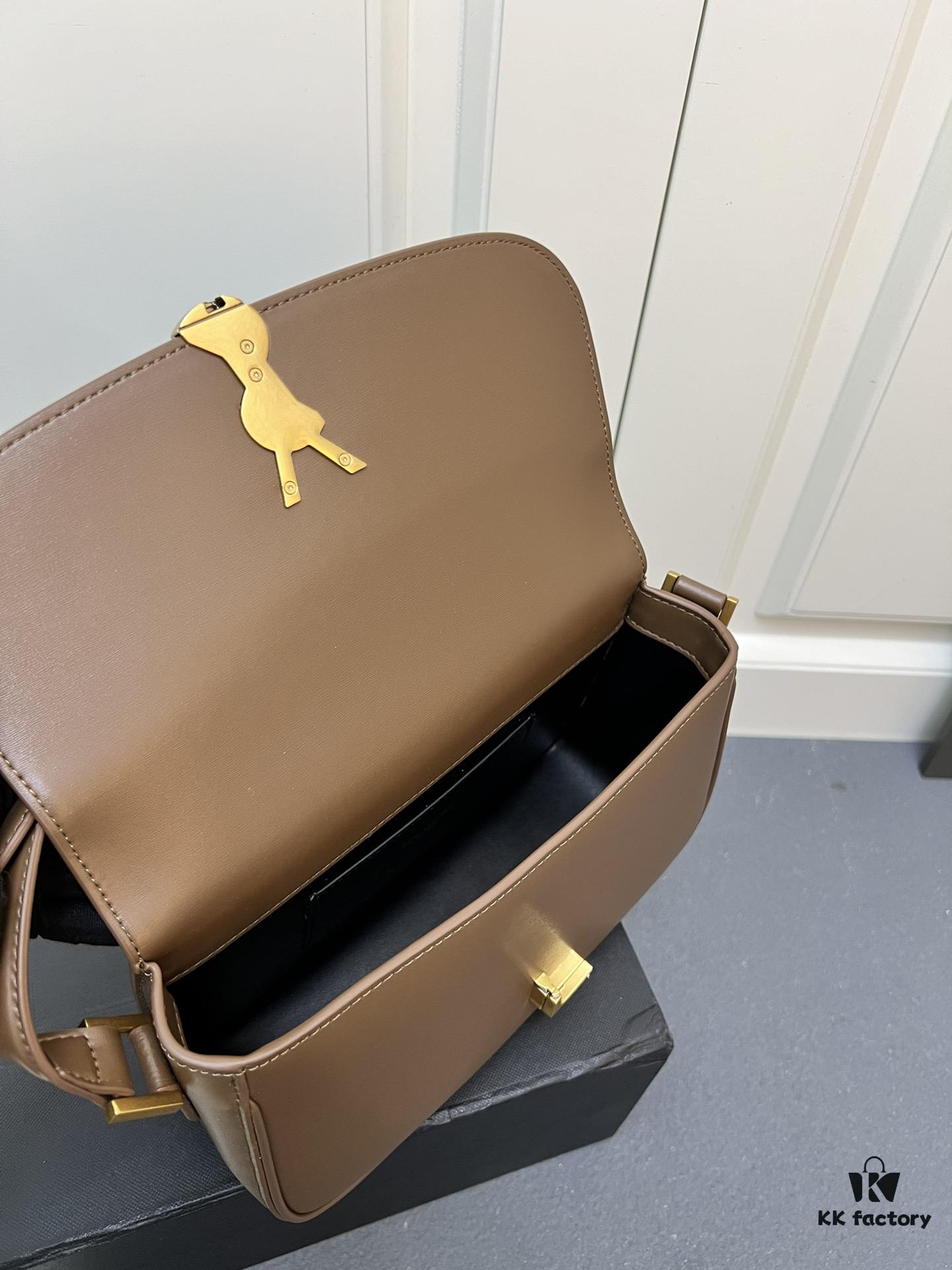 Latest Arrival: Upgraded YSL Cassandre Box Leather Shoulder Bag – The Iconic 'Tofu Bag' Loved by Rose