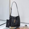 6930c8346e68136f4d9afdec Black Lychee - Grain/Gold YSL New Mini Hobo Underarm Bag