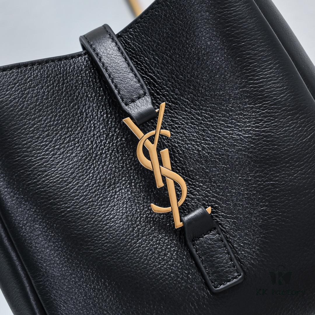 6930c8386e68136f4d9afdf1 Black Lychee - Grain/Gold YSL New Mini Hobo Underarm Bag