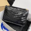 6930c83b6e68136f4d9afdf7 YSL Monogramme Saint Laurent Medium 28cm Top-Grain Leather Flap Shoulder Bag with Gold Chain
