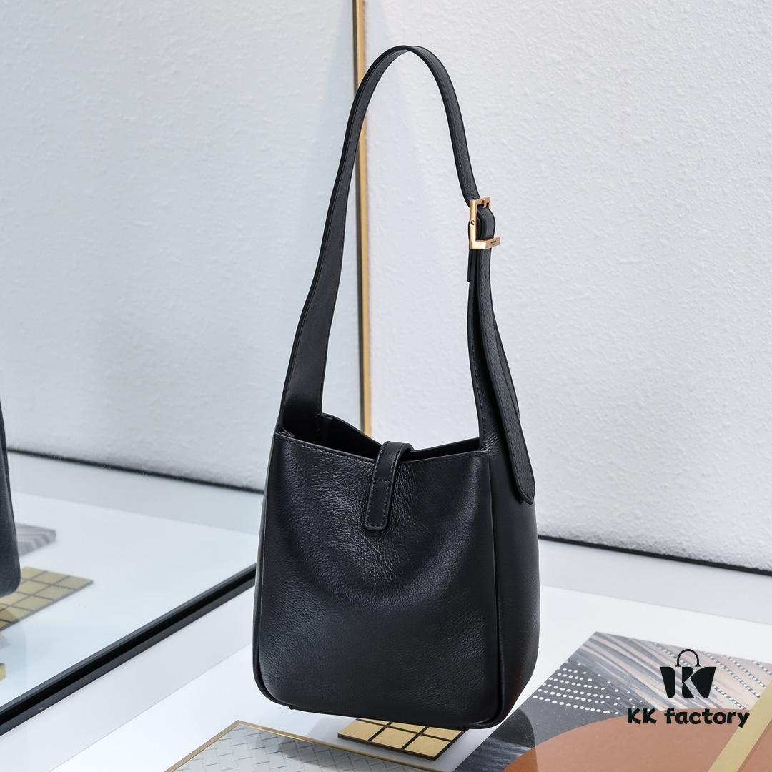 6930c83c6e68136f4d9afdfa Black Lychee - Grain/Gold YSL New Mini Hobo Underarm Bag