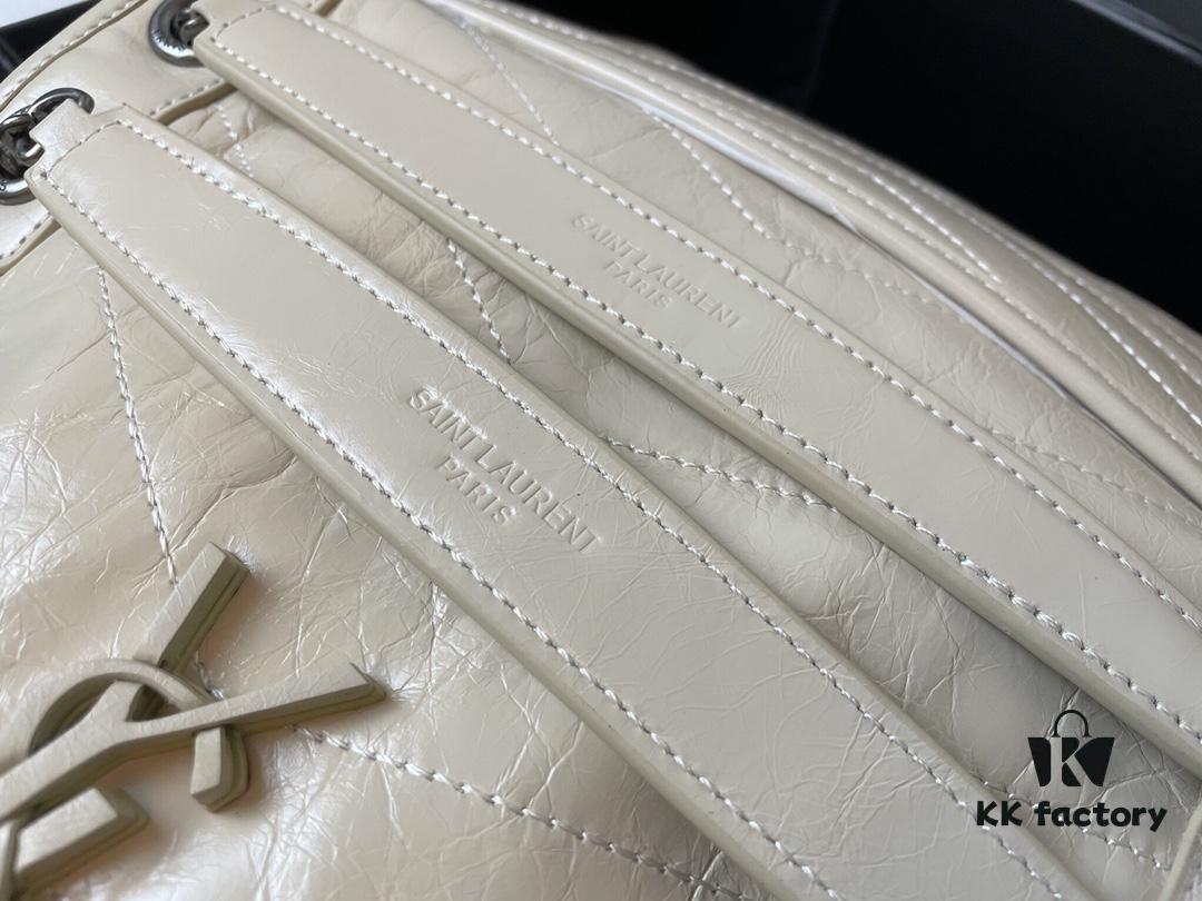 6930c8526e68136f4d9afe1d Genuine Leather Medium 28cm MONOGRAMME SAINT LAURENT Flap Shoulder Bag with YSL Logo Charm and Dual-Use Chain Strap