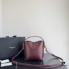 Yves Saint Laurent Plain Weave Crossbody Bucket Bag