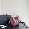 Yves Saint Laurent Plain Weave Crossbody Bucket Bag