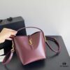 Yves Saint Laurent Plain Weave Crossbody Bucket Bag