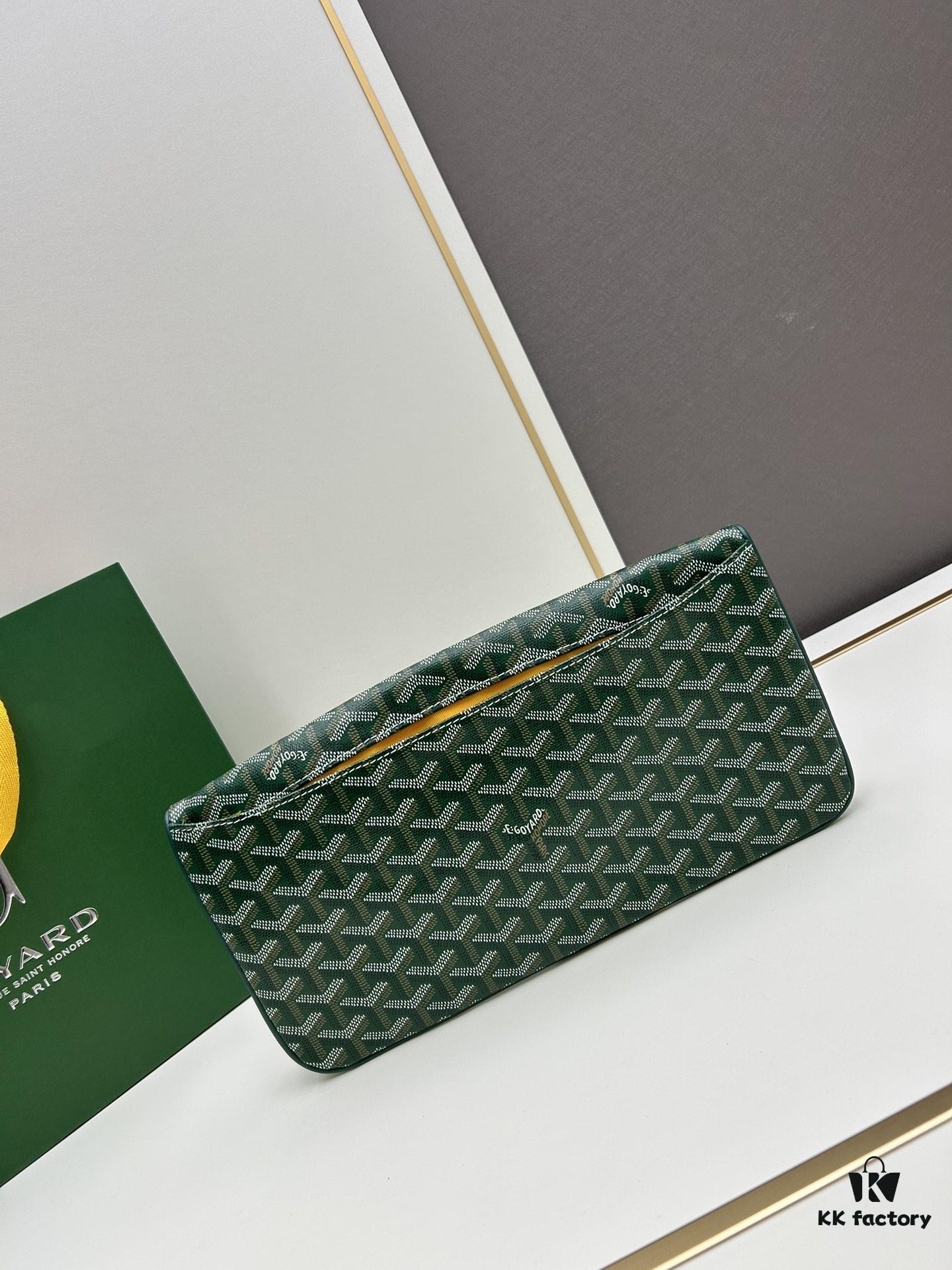 6930c8d26e68136f4d9afee5 SAINTE-MARIE Clutch Bag with Reversible Flap, GOYARDine Canvas and Calfskin Leather