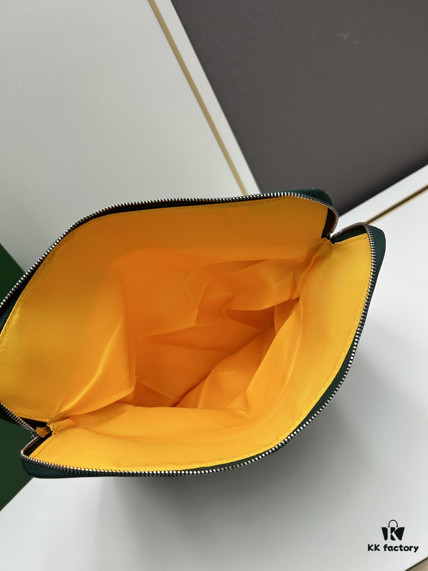 6930c8d56e68136f4d9afee9 SAINTE-MARIE Clutch Bag with Reversible Flap, GOYARDine Canvas and Calfskin Leather
