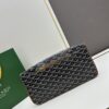 6930c8d86e68136f4d9afeee SAINTE-MARIE Clutch Bag with Double-Faced Flap Design, GOYARD Canvas and Calfskin Leather