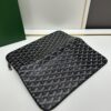 6930c8e66e68136f4d9aff02 SAINTE-MARIE Clutch Bag with Reversible Flap Design in GOYARDINE Canvas and Calfskin Leather
