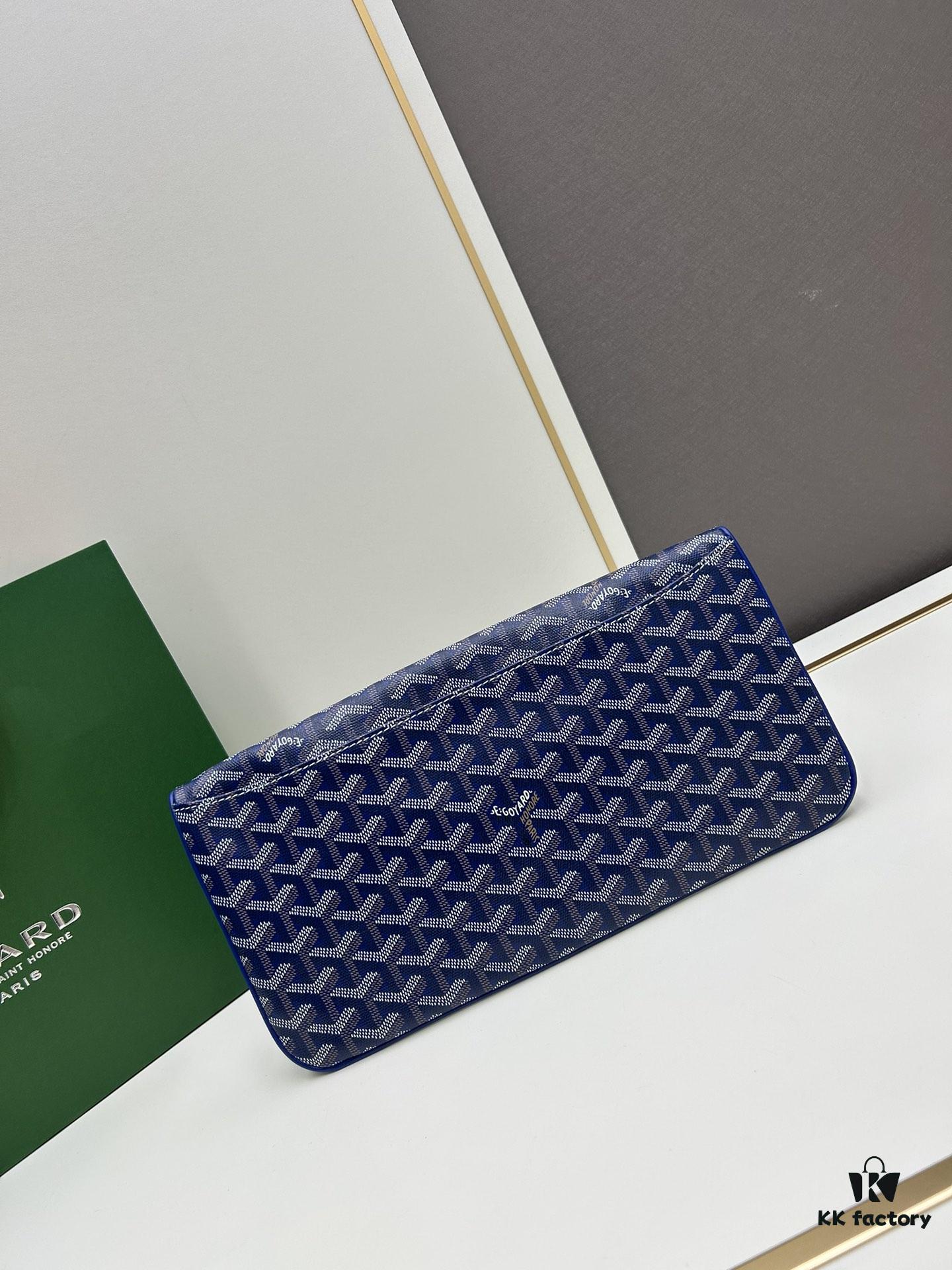 6930c8ea6e68136f4d9aff06 SAINTE-MARIE Clutch with Reversible Flap, GOYARD Canvas and Calfskin Leather