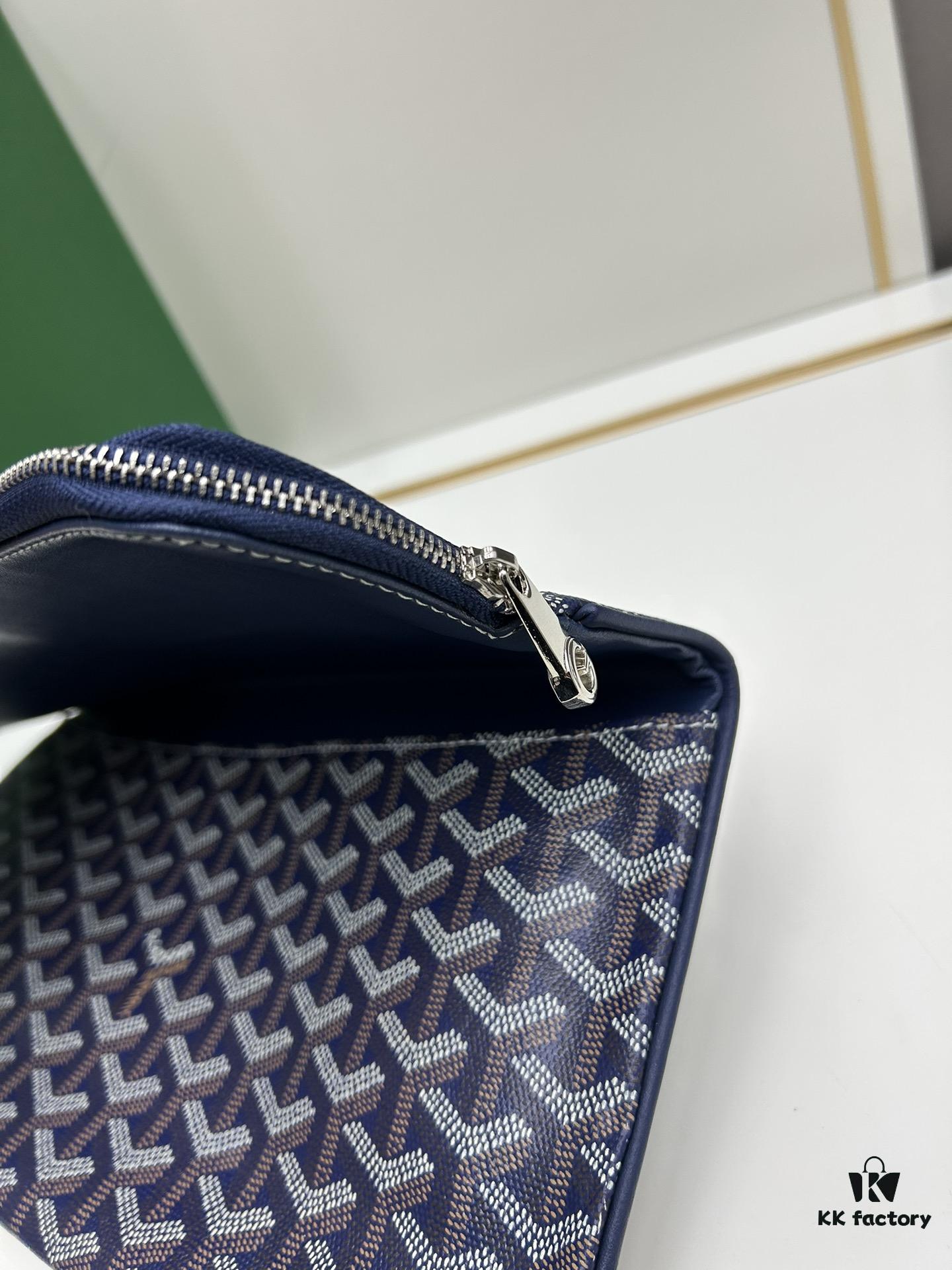 6930c8f16e68136f4d9aff12 SAINTE-MARIE Clutch Bag with Reversible Flap Design, GOYARDine Canvas and Chevron Calfskin