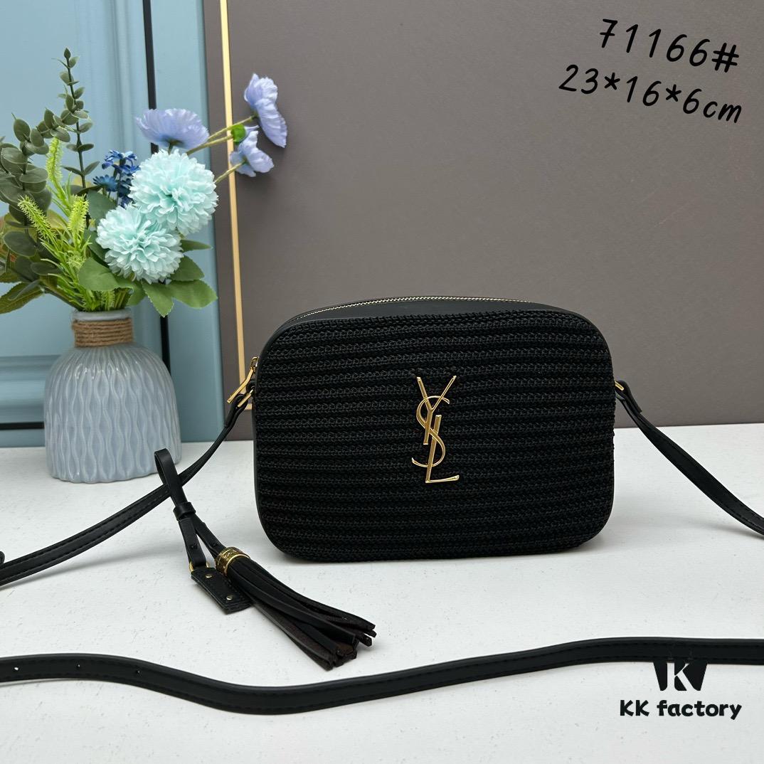 6930c9ce6e68136f4d9b0090 YSL Saint Laurent Calfskin Woven Camera Bag with Box
