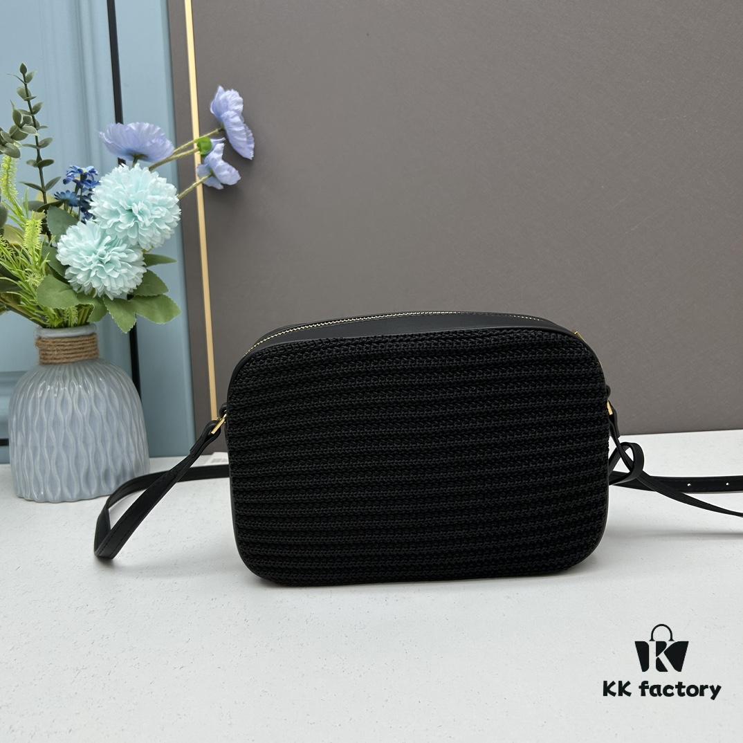 6930c9d06e68136f4d9b0097 YSL Saint Laurent Calfskin Woven Camera Bag with Box