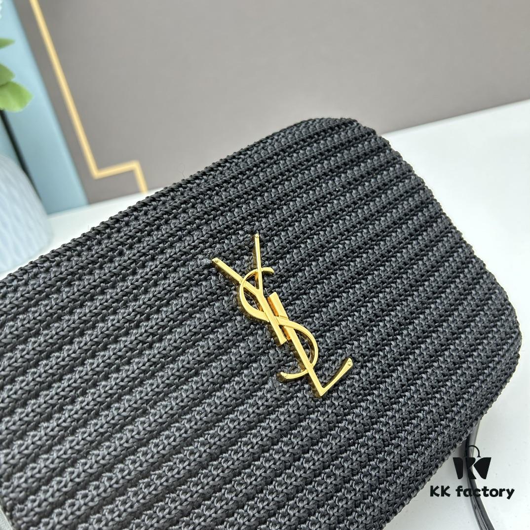 6930c9d16e68136f4d9b0098 YSL Saint Laurent Calfskin Woven Camera Bag with Box