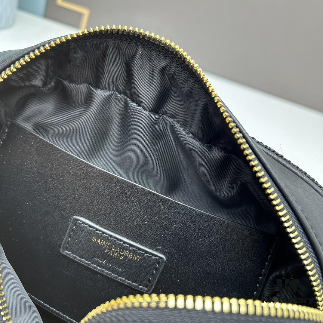 6930c9d46e68136f4d9b009b YSL Saint Laurent Calfskin Woven Camera Bag with Box