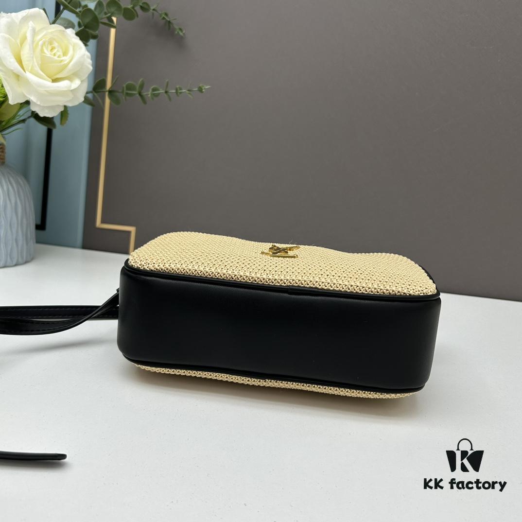 6930c9d46e68136f4d9b009d YSL Saint Laurent Calfskin Woven Camera Bag with Box ||| NEW Lou Camera Bag - Black Woven Design with Gold-Tone Hardware, Italian Calfskin