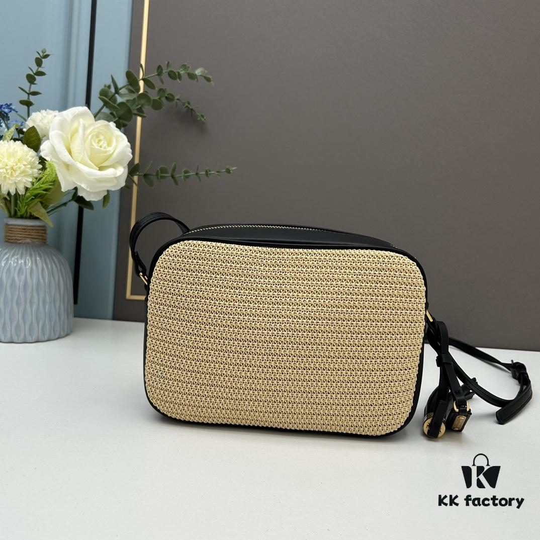 6930c9d56e68136f4d9b009e YSL Saint Laurent Calfskin Woven Camera Bag with Box ||| NEW Lou Camera Bag - Black Woven Design with Gold-Tone Hardware, Italian Calfskin