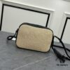6930c9d96e68136f4d9b00a6 YSL Saint Laurent Black Woven Calfskin Lou Camera Bag with Box