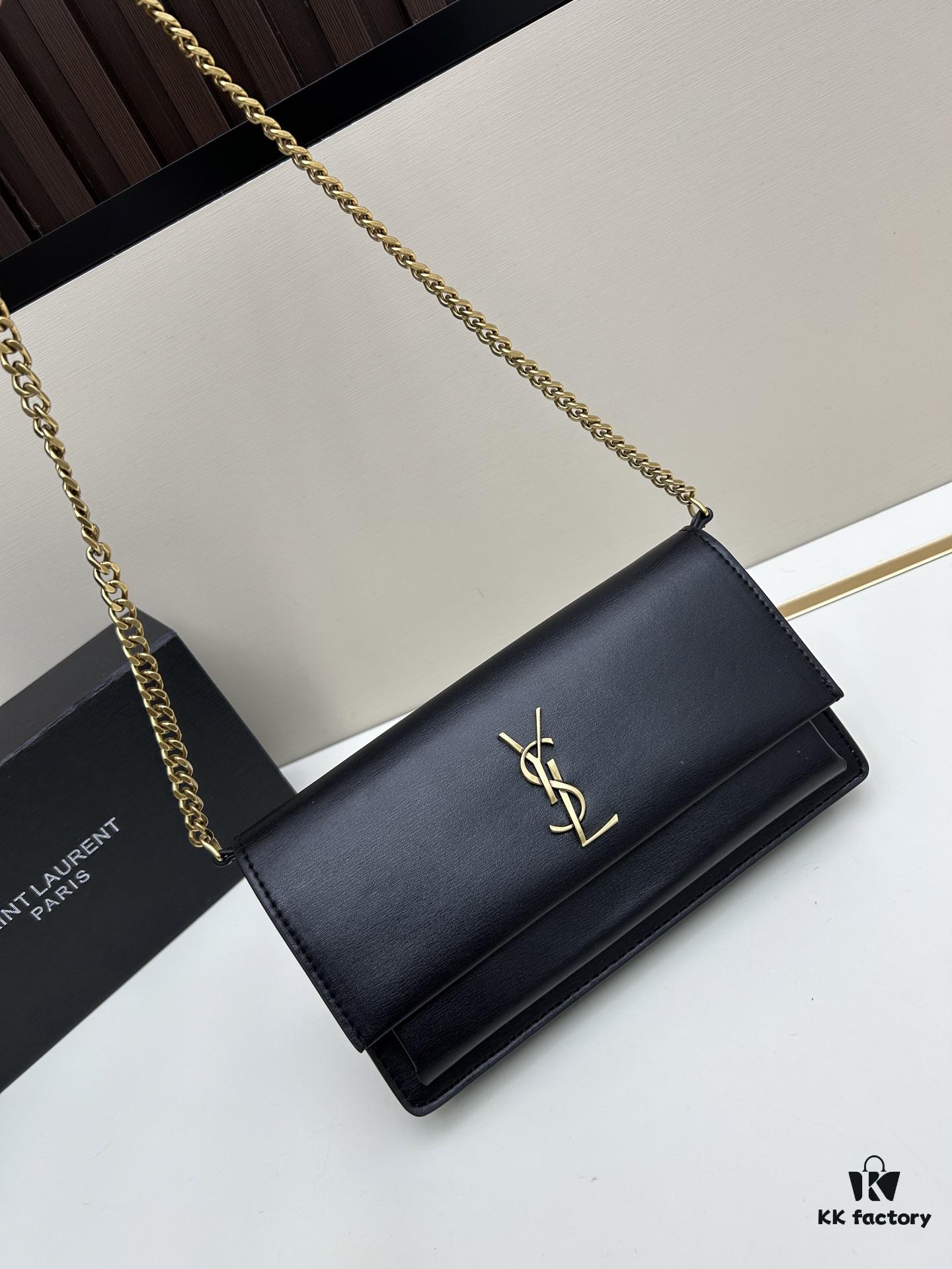 6930c9e86e68136f4d9b00be New YSL Classic Chain Bag with Box | Timeless Elegance in Black Leather