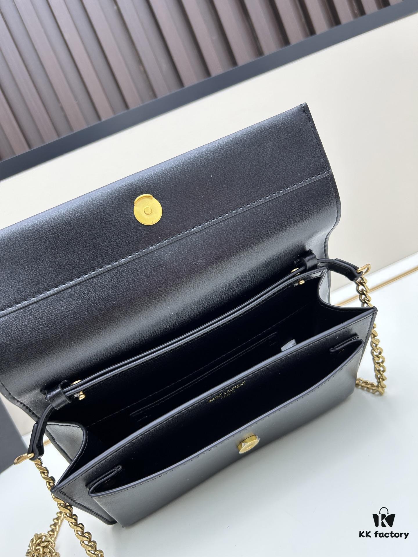 6930c9ea6e68136f4d9b00bf New YSL Classic Chain Bag with Box | Timeless Elegance in Black Leather