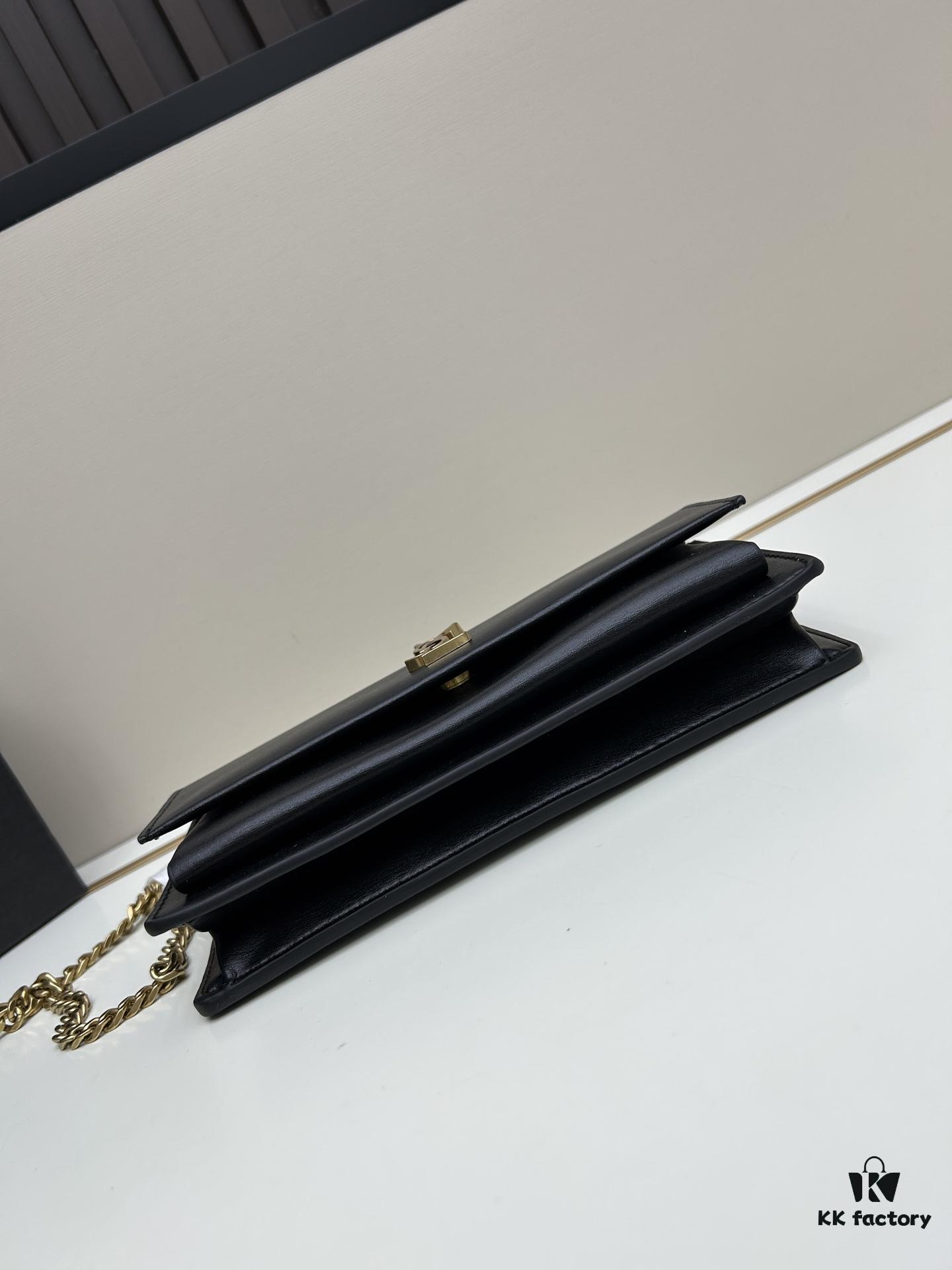6930c9eb6e68136f4d9b00c1 New YSL Classic Chain Bag with Box | Timeless Elegance in Black Leather