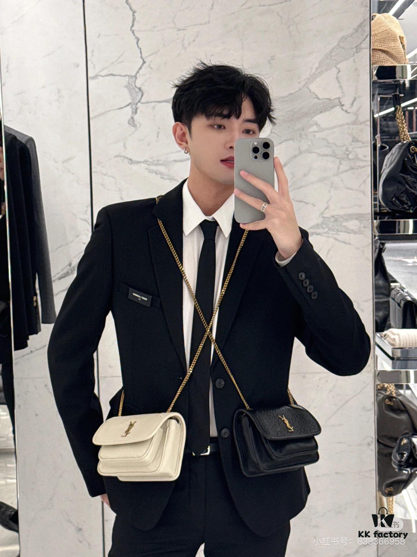 6930ca076e68136f4d9b00e8 New Arrival with Box 💰 YSL Saint Laurent Niki Grained Lambskin Mini Shoulder Bag