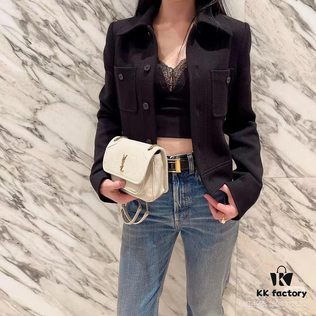 6930ca076e68136f4d9b00eb New Arrival with Box 💰 YSL Saint Laurent Niki Grained Lambskin Mini Shoulder Bag
