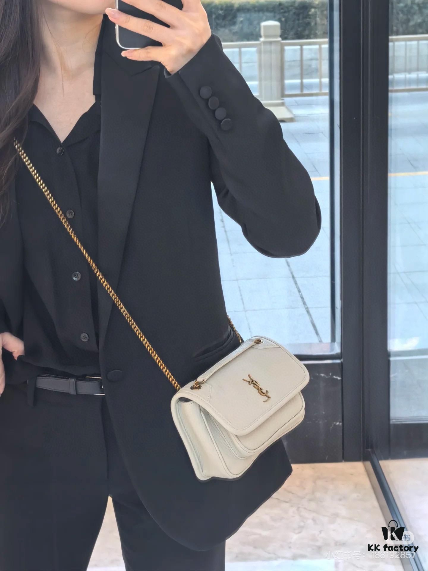 6930ca0c6e68136f4d9b00f1 New Arrival with Box 💰 YSL Saint Laurent Niki Grained Lambskin Mini Shoulder Bag