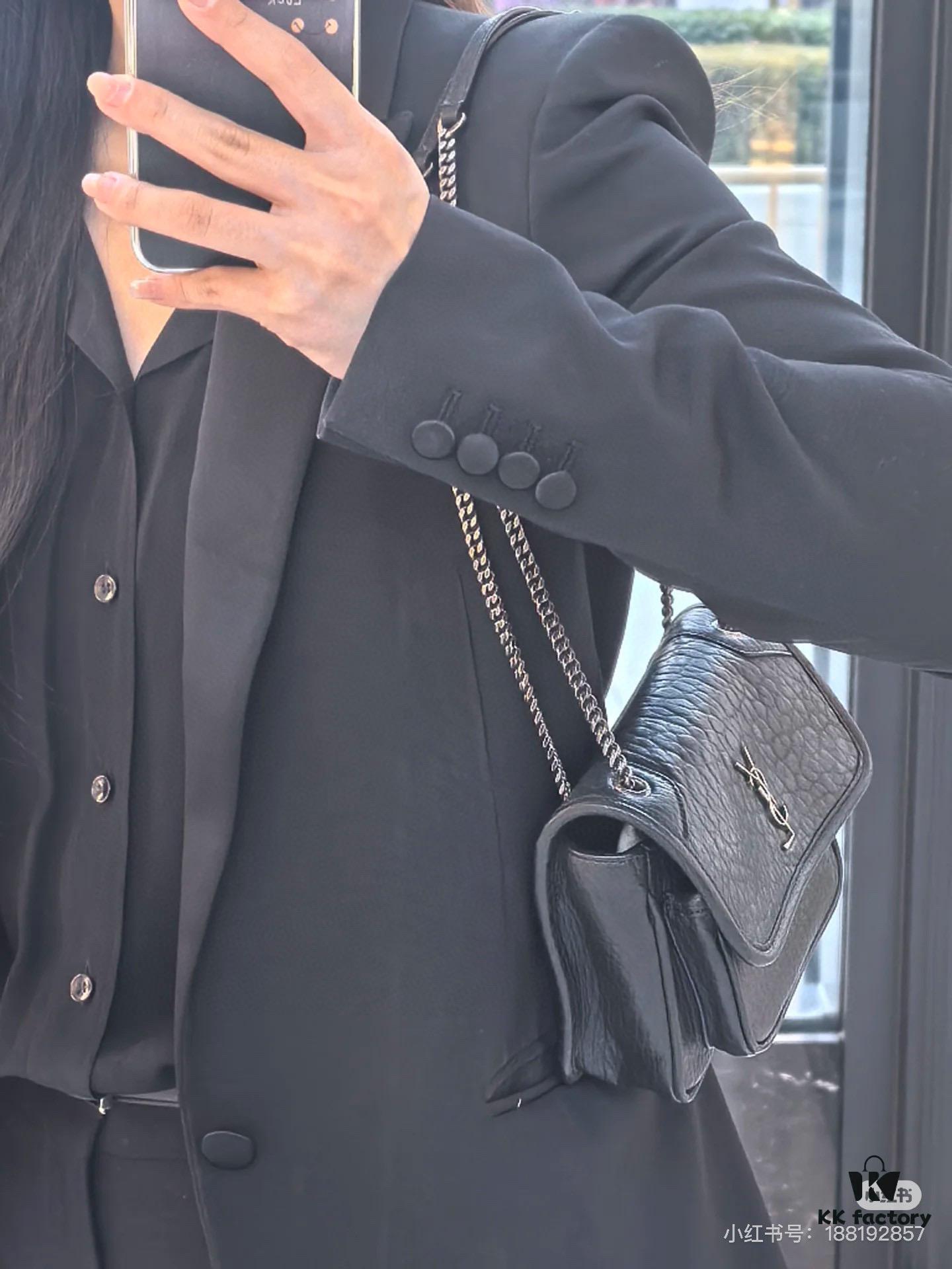 6930ca0e6e68136f4d9b00f6 New Arrival with Box 💰 YSL Saint Laurent Niki Grained Lambskin Mini Shoulder Bag