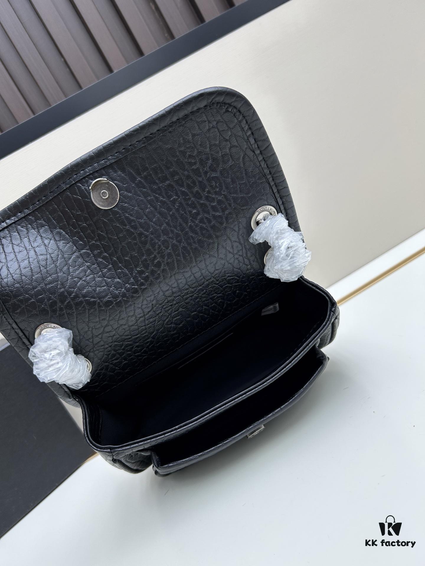 New Arrival with Box 💰 YSL Saint Laurent Niki Grainy Leather Mini Shoulder Bag