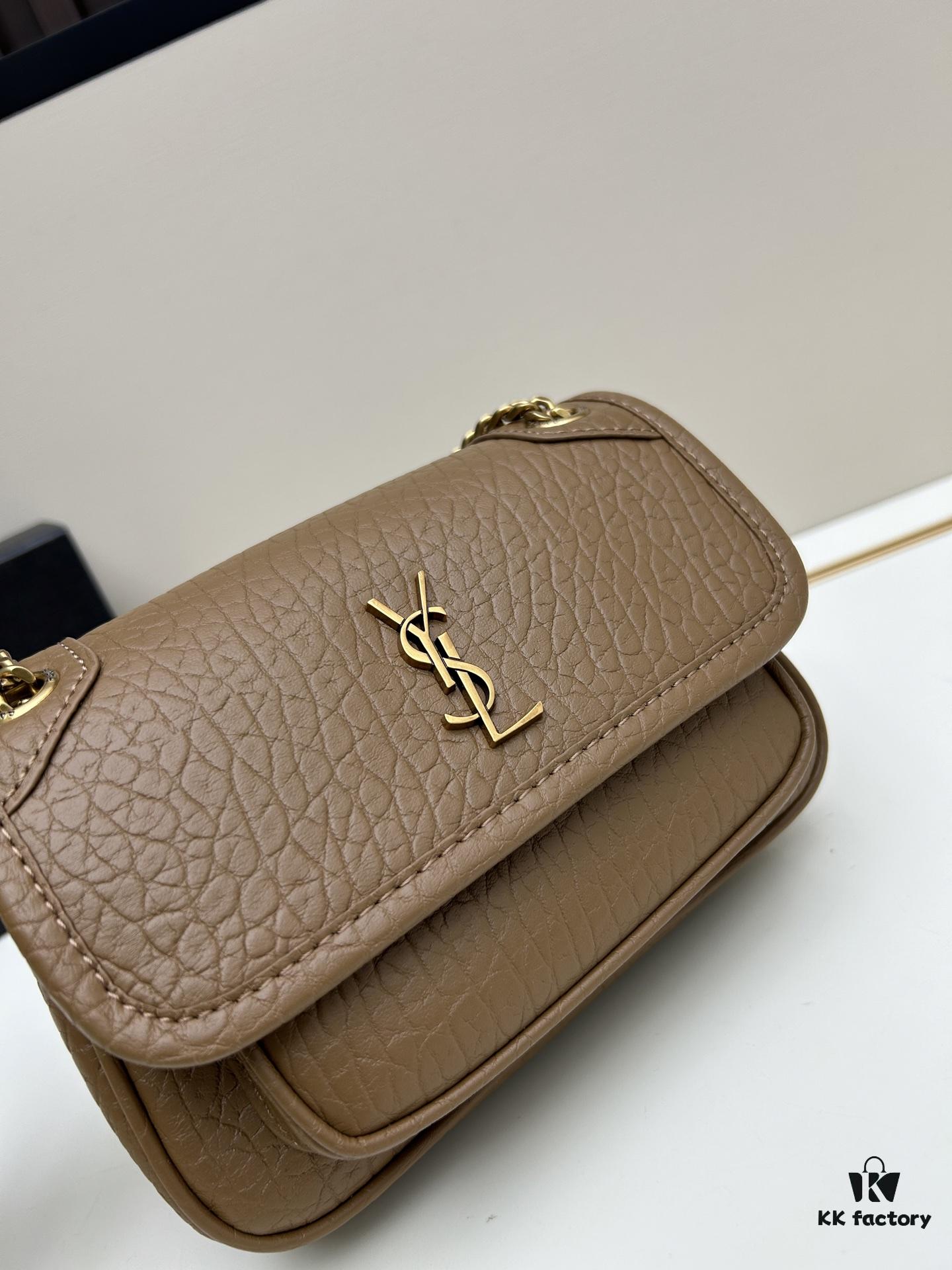 New Arrival with Box 💰 YSL Saint Laurent Niki Grained Lambskin Mini Shoulder Bag