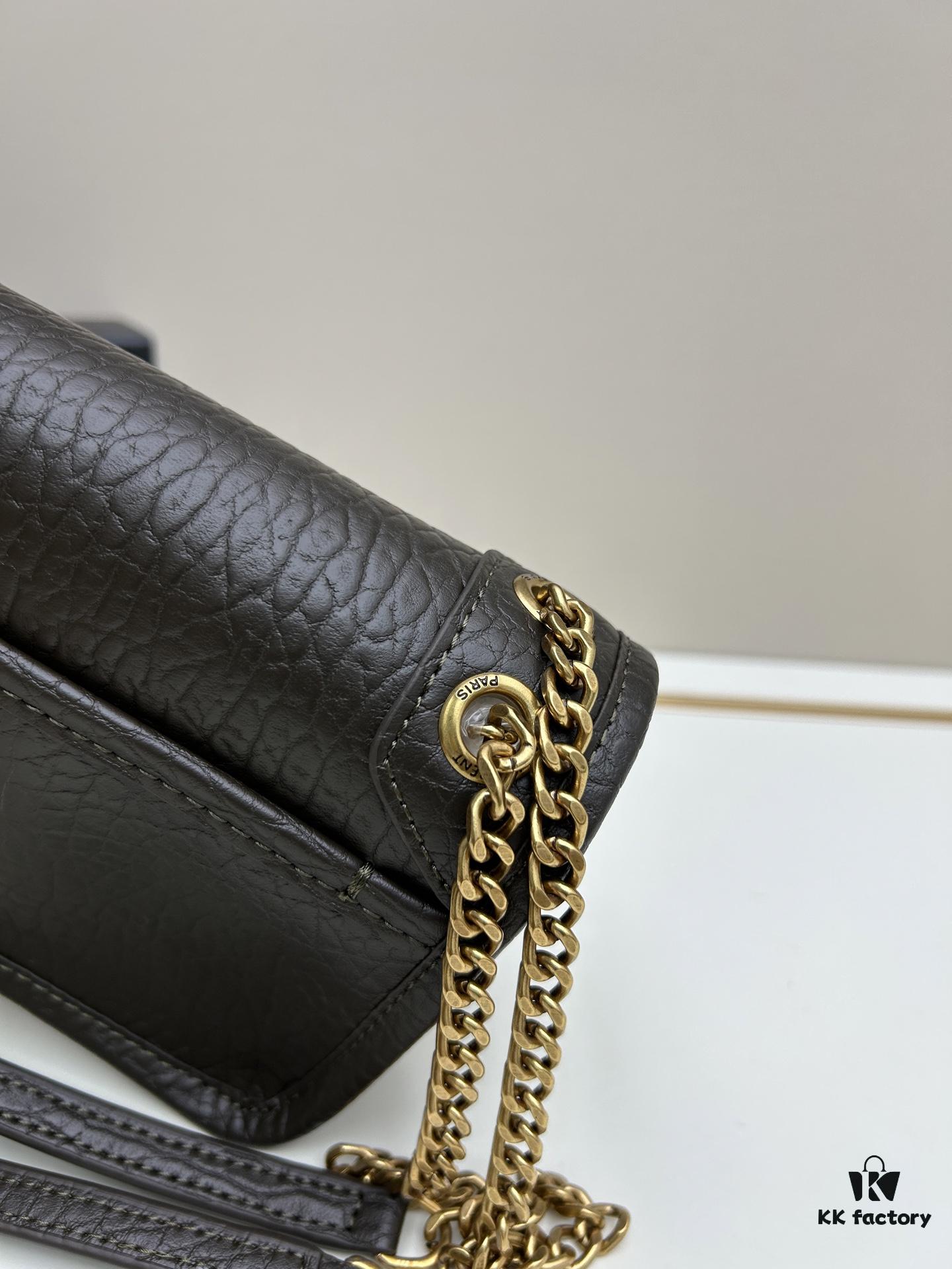 New Arrival with Box 💰 YSL Saint Laurent Niki Grainy Leather Mini Shoulder Bag