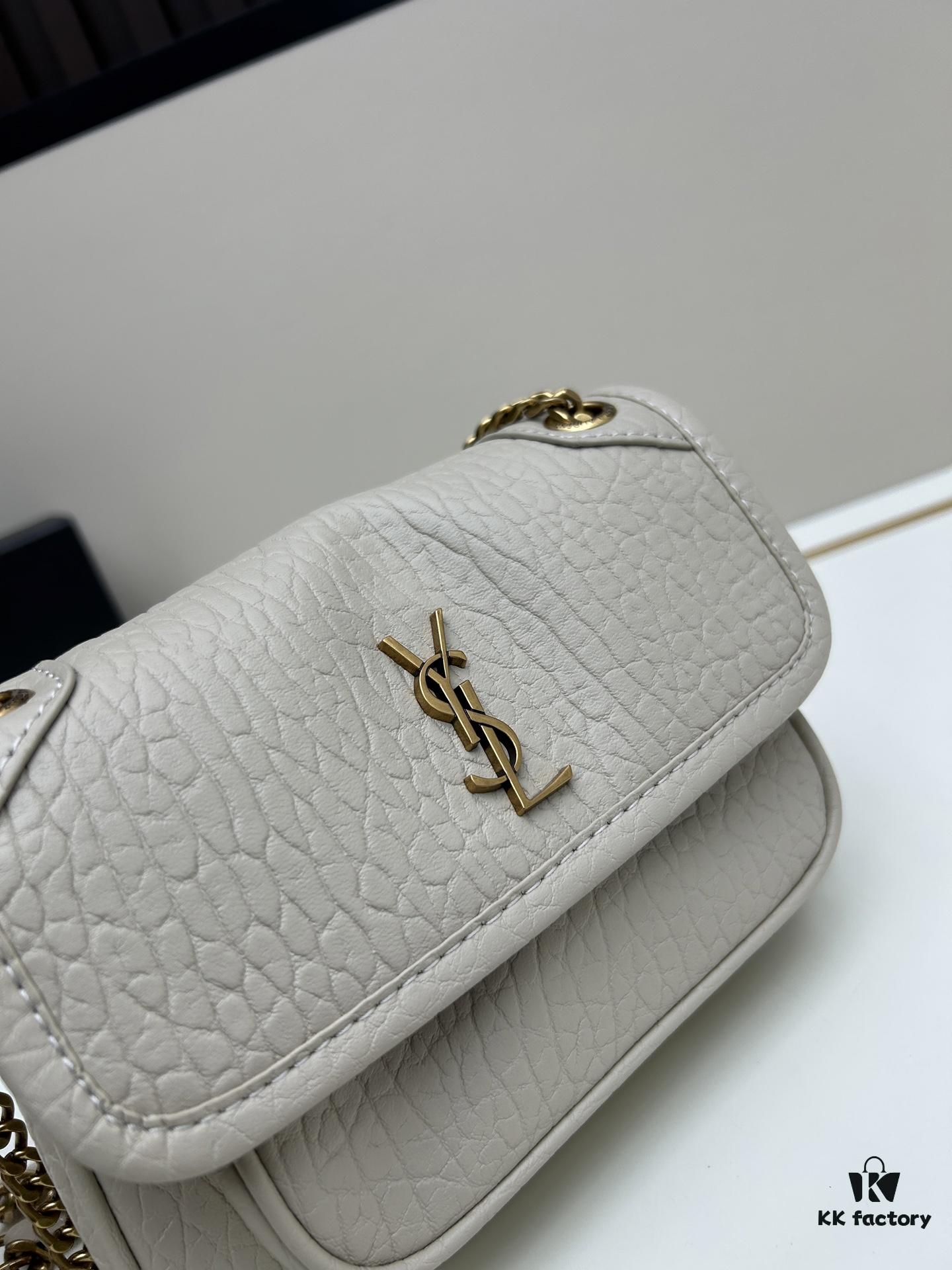 New Arrival with Box 💰 YSL Saint Laurent Niki Grainy Leather Mini Shoulder Bag