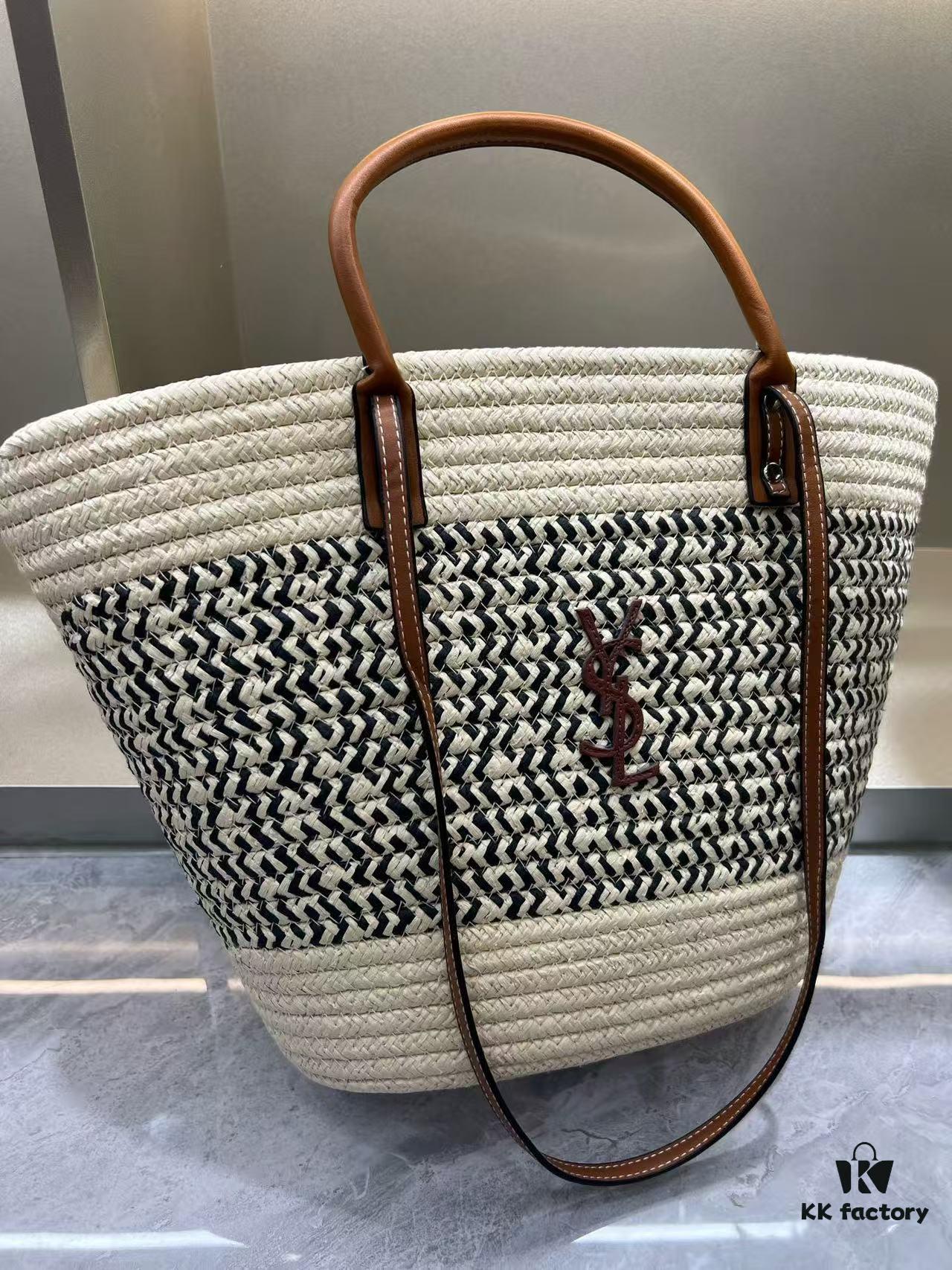 6930ca346e68136f4d9b0132 YSL Summer New Arrival Woven Bag, Large-Capacity Tote, Vacation Beach Bag, Shoulder and Handheld Purse 40.28