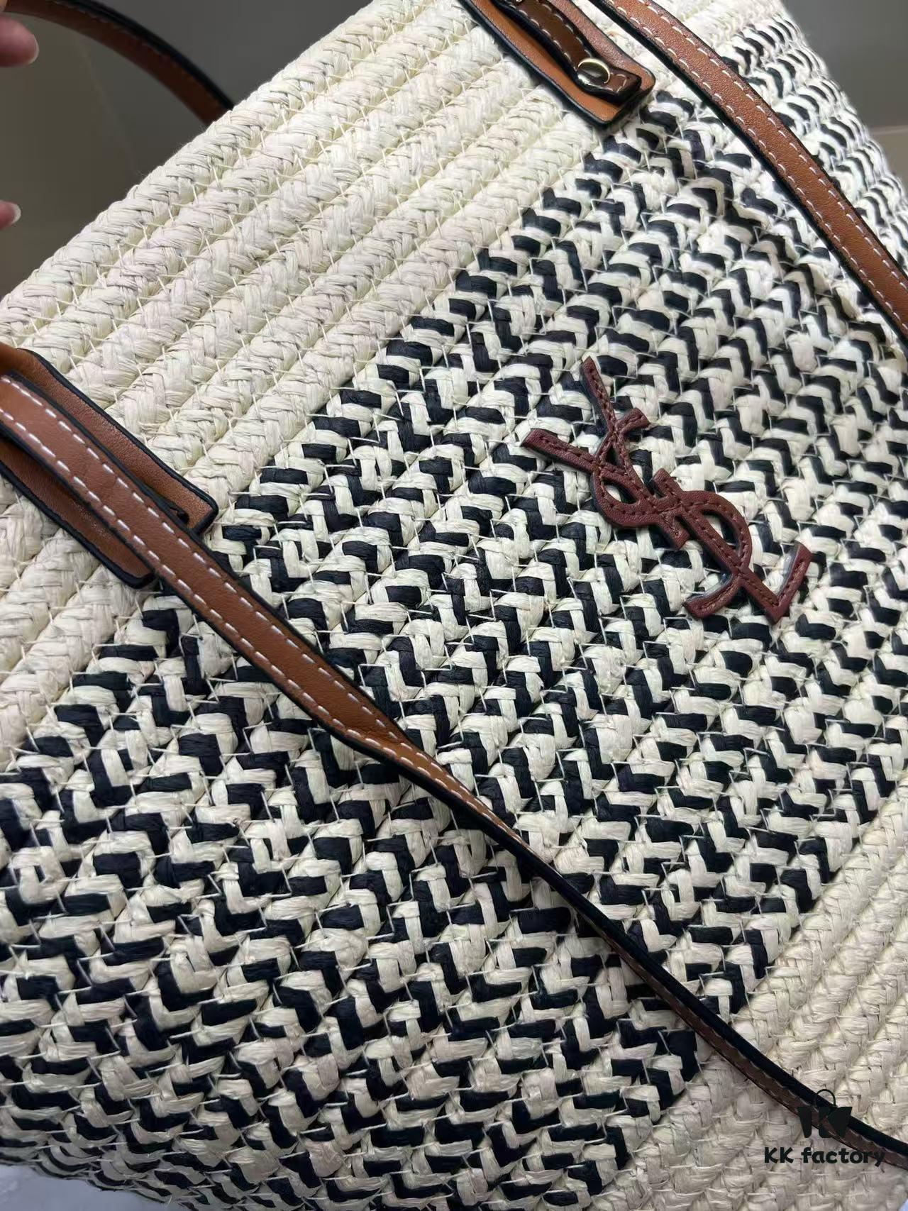 6930ca366e68136f4d9b0135 YSL Summer New Arrival Woven Bag, Large-Capacity Tote, Vacation Beach Bag, Shoulder and Handheld Purse 40.28