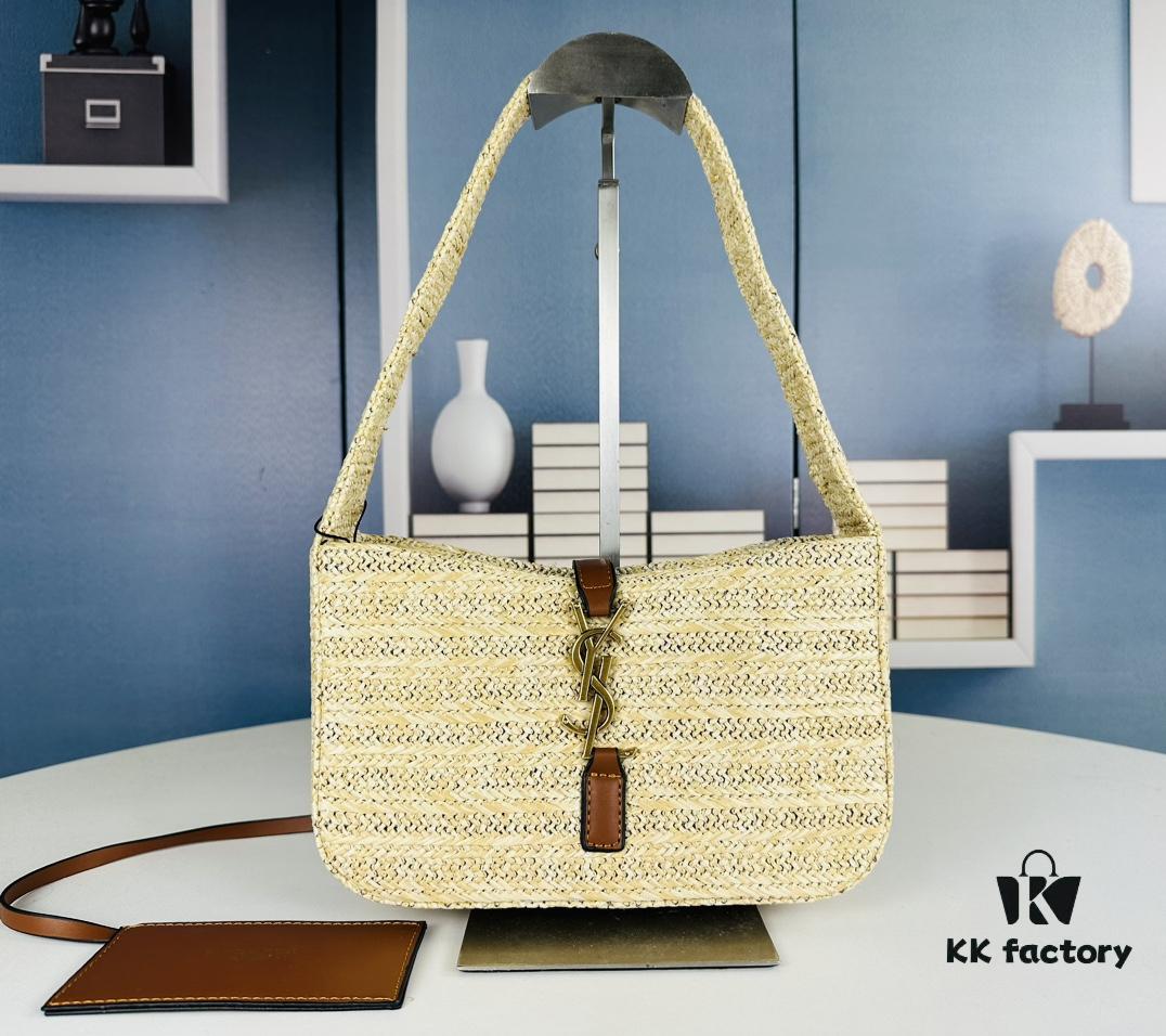6930ca4b6e68136f4d9b015b New Bestseller YSL Le 5 à 7 Raffia Mini Shoulder Bag