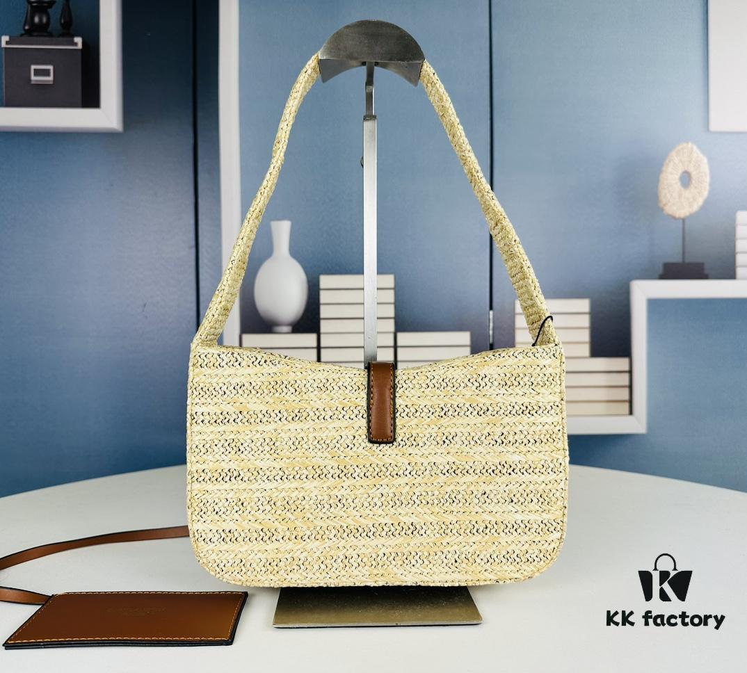 6930ca4c6e68136f4d9b015d New Bestseller YSL Le 5 à 7 Raffia Mini Shoulder Bag
