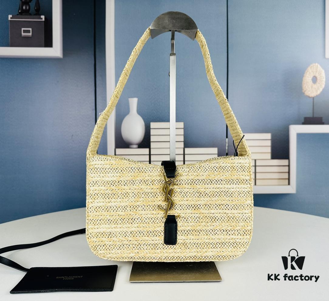 6930ca516e68136f4d9b0163 New Bestseller YSL Le 5 à 7 Raffia Mini Shoulder Bag
